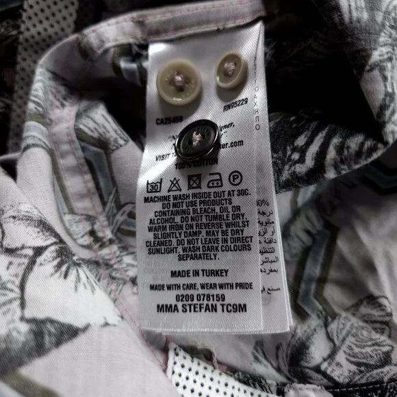 Ted Baker Stefan Tiger Mash Up Slim Fit Button Up Shirt Preppy Lightweight 5 XL - Picture 6 of 8